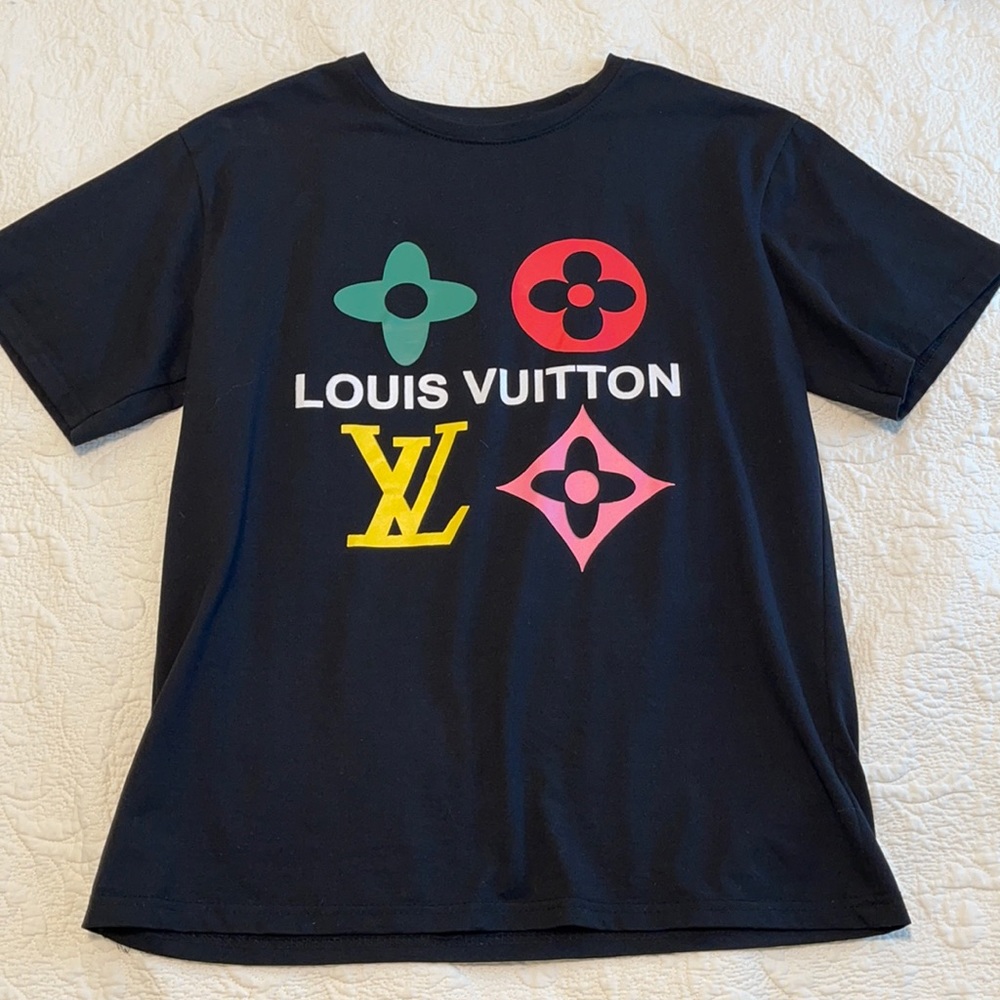Medium black Luis Vuitton t shirt